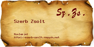 Szerb Zsolt névjegykártya